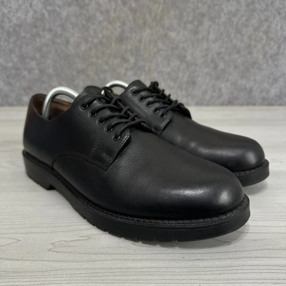 Dockers Derby Shoes Mens 11 Black Leather Oxford Dress Casual Lug Sole